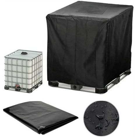 Housse pour tonneau de pluie (120x100x116 cm), pour les citernes pluviales extérieures, housse anti-UV, housse anti-poussière, housse pour citernes pluviales (1/4)