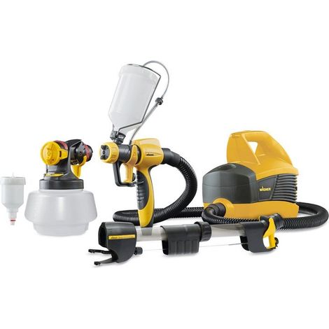 Wagner – Pistolet à peinture basse pression 630W – Débit 400ml/min – Capacité réservoir 1.8L – Longueur tuyau 3.5m – Réglage débit (1/2)
