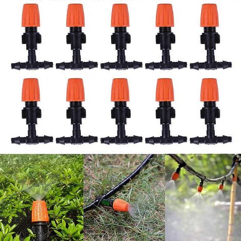 Système d'irrigation de jardin, kit d'irrigation goutte à goutte de 10 pièces, système d'arrosage automatique, micro-asperseur pour arbustes (1/5)
