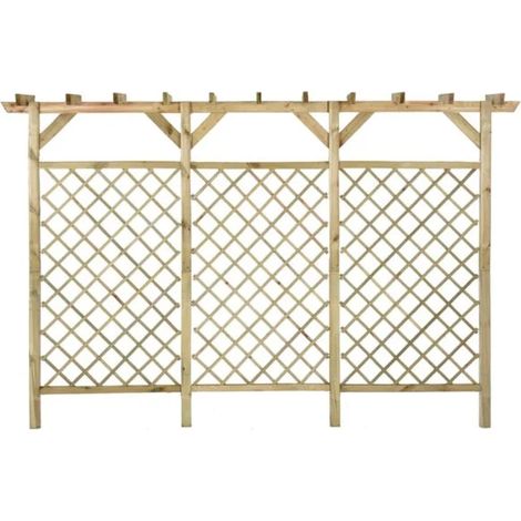 Pergola de jardin avec ombrage, 300 x 50 x 200 cm, en pin (1/5)