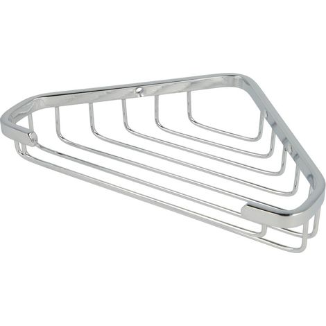 Panier à savon en coin 180 x 130 x 30 mm laiton chromé