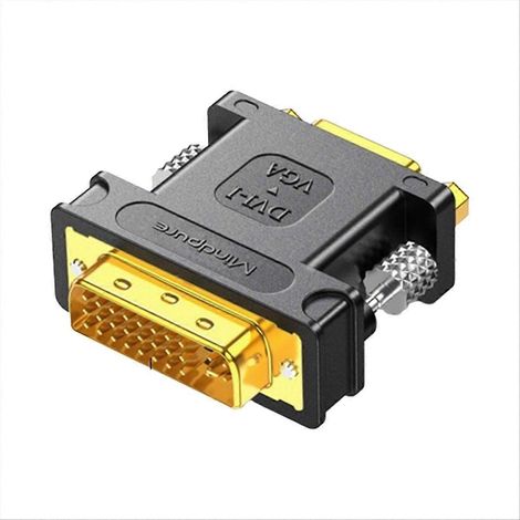 Adaptateur TV convertisseur DVI mâle vers VGA femelle 24+5 (1/5)