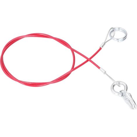 Zoternen Ifor Williams Câble de sécurité pour remorque de voiture, ABS rouge en acier inoxydable 1 m 3,28 pi détachable 341302 Corde de remorquage robuste universelle pour voiture RV. (1/5)