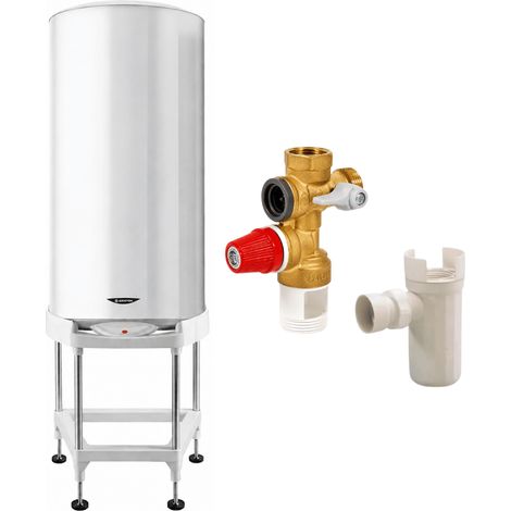 Ariston Group – Chauffe-eau électrique 200 L vertical – Résistance blindée thermoplongée – Groupe de sécurité 3/4" – Siphon inclus – Étiquette énergie classe C