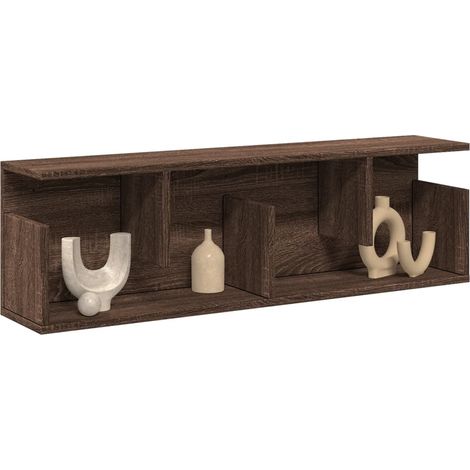 Wandschrank 100x20x30 cm Braun Eichen-Optik Holzwerkstoff (1/5)