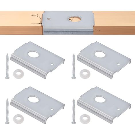 Kit de réparation de porte pliante de 12 pièces avec 4 supports de réparation de porte pliante, 4 joints et vis de montage pour portes de placard pliantes (1/5)