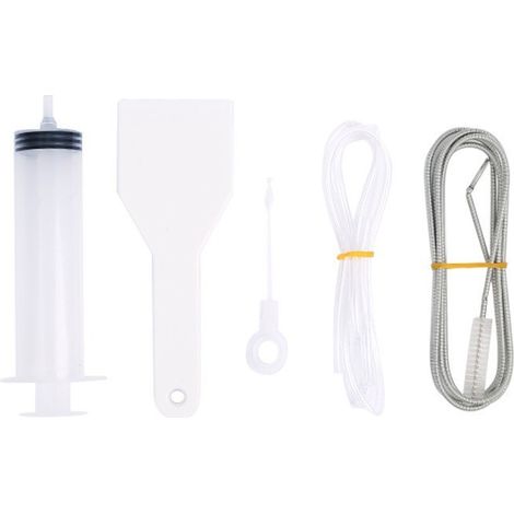 Kühlschrank-Wasserzulaufschlauch und Reinigungsset – 100 cm Universalschlauch zum schnellen Abtauen und Reinigen von Kühlschrank-Wasserspendern – Einfache Anwendung, verhindert Verstopfungen