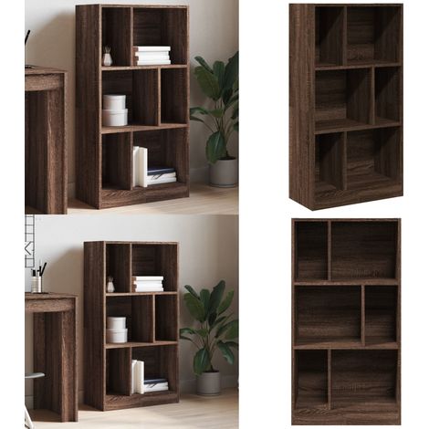 Bibliothèque chêne marron 57x28,5x107,5 cm bois d'ingénierie - Bibliothèque - Meuble Rangement - Étagère - Armoire - Bois D'ingénierie - Home & Living (1/5)