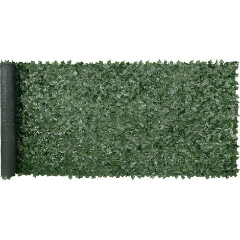 Haie Artificielle 150x401 cm Brise Vue Clôture de Lierre Artificiel Intimité Support en Tissu Maillé et Joint Renforcé Déco Fausses Feuilles pour Jardin, Extérieur, Cour, Balcon, Terrasse, Patio (1/5)
