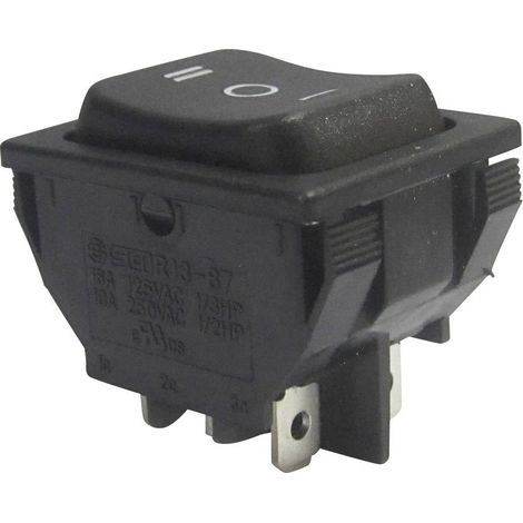 Interrupteur à bascule TRU COMPONENTS TC-R13-87D-02 1587545 250 V/AC 10 A 2 x On/Off/On permanent/0/