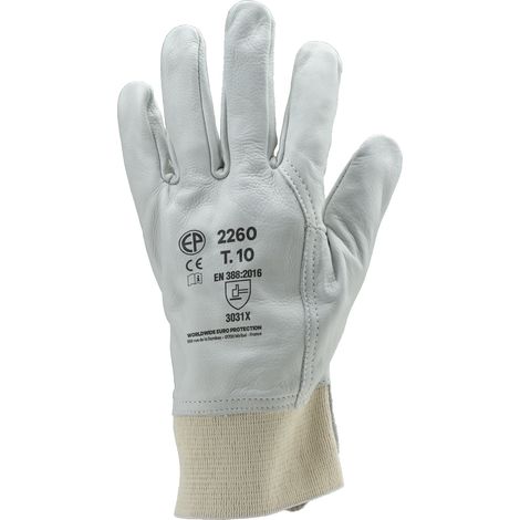 Satz mit 10 Paar Handarbeits-Handschuhen Blumen-Kuh-Design – Griffschutz, Schutzart, Größe 9 (1/2)