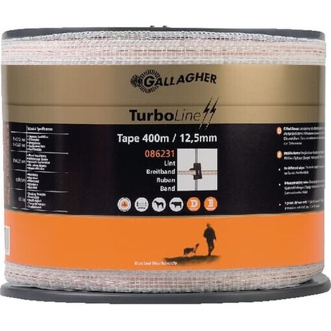 Nastro per recinzioni TurboLine 12,5 mm 400 m bianco GALLAGHER 086231GAL