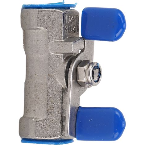Vanne à bille papillon en acier inoxydable à passage intégral 1/4", vanne à bille monobloc à filetage interne, double filetage interne (1/5)
