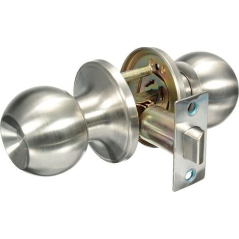 NEUFU Kit Serrure de Poignée Bouton de Porte Sécurité Billes Rondes Pour Salle de Bain Maison Canal (1/4)
