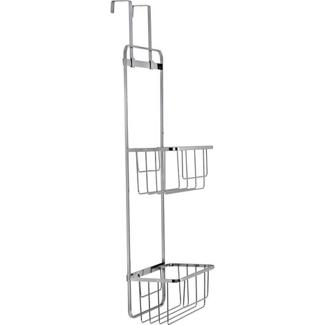 Croydex Rust Free Hook Over Door 2 Tier Bathroom Storage Basket Organiser (1/5)