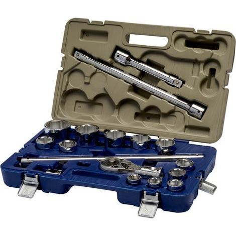 IRIMO - Jeu de 17 douilles 6 pans 3/4", mm