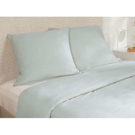 Completo lenzuola in Satin 108 fili/cm² Copripiumino 220 x 240 cm + 2 Federe 63 x 63 cm Grigio chiaro - TALORA di PALACIO