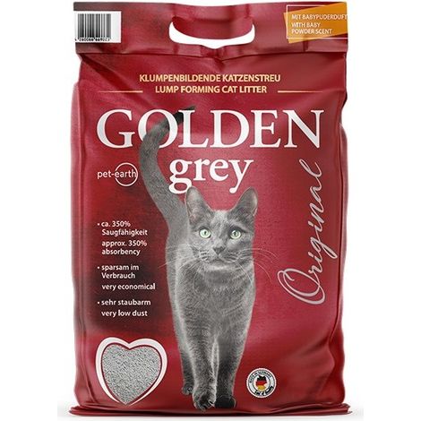 Litière pour chat Golden Grey en bentonite, 7 kg (1/4)
