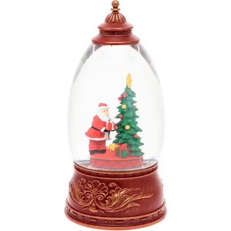 Lanterna Panorama con Albero e Babbo Natale, led bianco caldo per decorazioni (1/4)