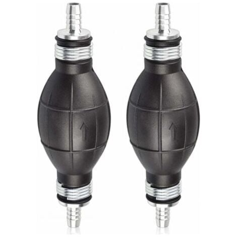 8mm Pompe à Main Essence en Caoutchouc - Poire d'Amorçage Carburant pour Voitures, Motos et Bateaux (Noir) - Pompe Manuelle de Transfert (1/5)