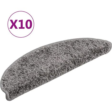 Maison Exclusive - Stufenmatten 10 Stk. 56x17x3 cm Grau Halbrund (1/5)