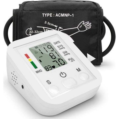 Tensiomètre électronique Portable, Type brassard domestique, sphygmomanomètre avec écran LCD, mesure précise (1/3)