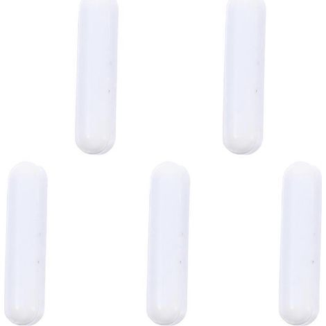 Lot de 5 barres d'agitation magnétiques en PTFE pour laboratoire.-2.5x0.7cm-White (1/3)