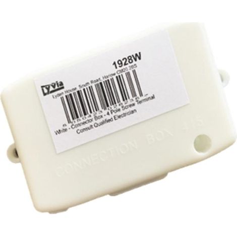 Dencon 4 Pole Connector Box 24A - White Electrical Insulation