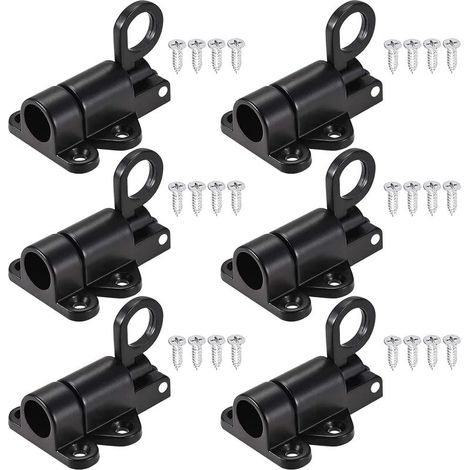 6 Pièces Loquet de Porte Automatique Verrou de Porte Verrouillage Fenêtre avec 24 Vis Verrous Automatiques de Sécurité pour Fenêtre Porte Sécurité Anneau (1/5)