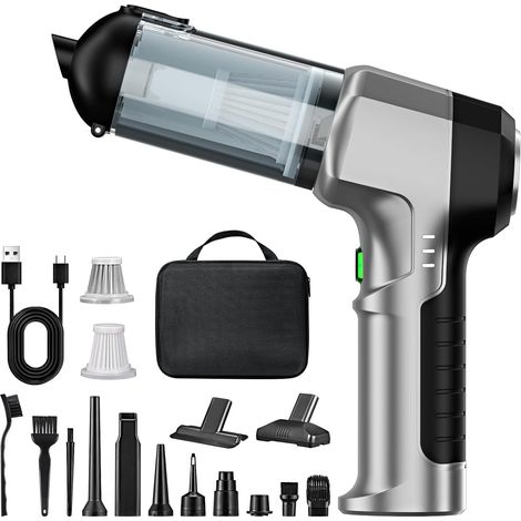 Aspirateur Voiture 4 en 1 Puissant 25000 PA Aspirateur à Main sans Fil 3 Vitesses 220 000 TR/Min pour Voiture, Cuisine, PC, canapé, Bureau, Maison et Nettoyage des Poils d'animaux (1/5)