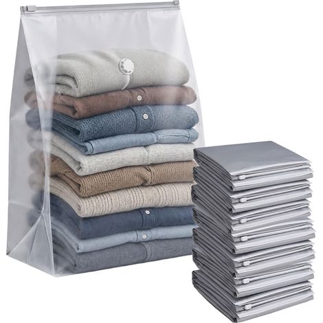 Large Gray Vacuum Storage Bags, 100x80 cm, 8-Pack (1/5)
