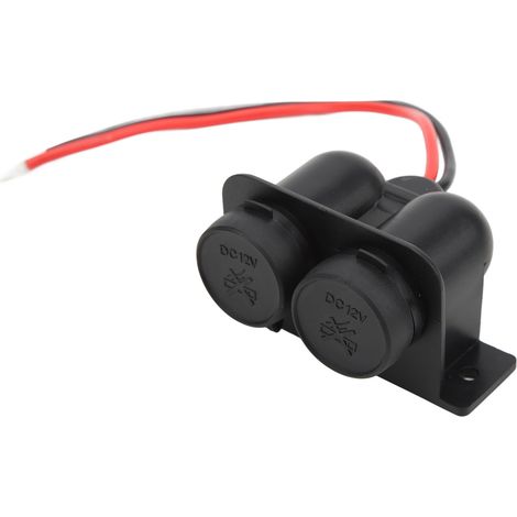 Doppelte Zigarettenanzünderbuchse mit 20 cm Kabel, 12 V, 120 W, 10 A für Auto, Boot, LKW, Quad, Wohnmobil (1/5)