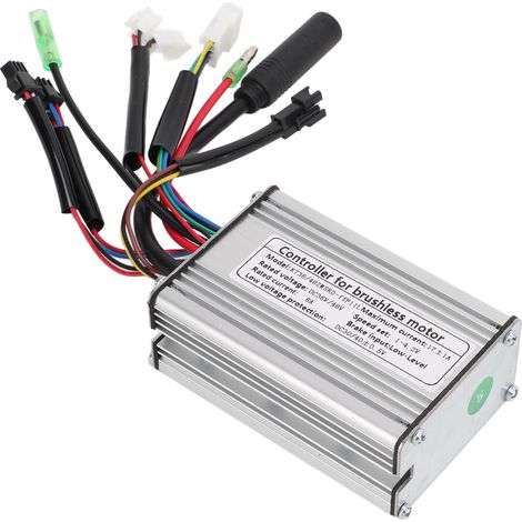 Contrôleur KT 17A pour moteur 36V/48V, à onde carrée, avec cordon d'alimentation double et connecteur SM pour moteur de 350W. (1/5)