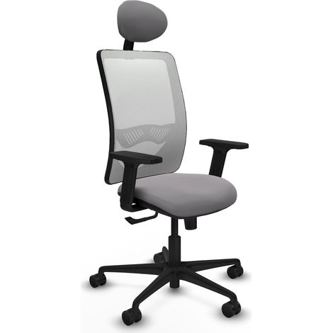 Silla de oficina piqueras y crespo Zulema gris malla cómoda (1/2)