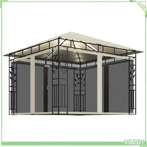 Tonnelle jardin - FAFEICY - 3070314 - 3x3x2,73 m - Moustiquaires - Guirlande LED solaire (1/5)