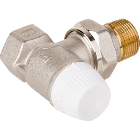 Corps de vanne thermostatique en laiton nickelé, coudé, 1/2''