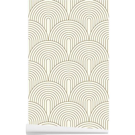 Papier Peint Autocollant, Auto-adhésif, Imperméable, Moderne GéOméTrique, ImperméAble Autocollant, DéCoratif, Pour Meuble Decoratif Salon Salle De Bain Chambre Armoire Porte Murale 44 x 1000 cm (1/5)