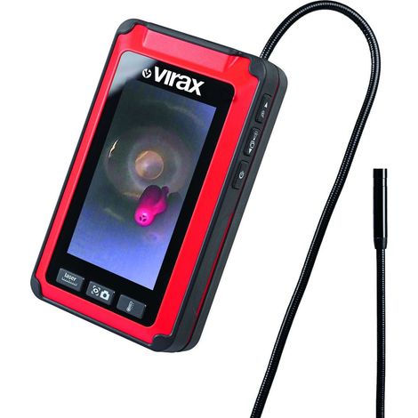 Virax – Caméra d'inspection 5 en 1 étanche IP67 – Flexible 105 cm – Télémètre laser 20m – Thermomètre infrarouge – 294200