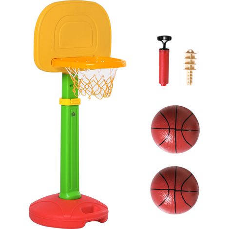 Panier de basket enfant, 52,5 x 44 x 120-160 cm, réglable, pour enfant, hauteur ajustable, jeu extérieur, activité enfant