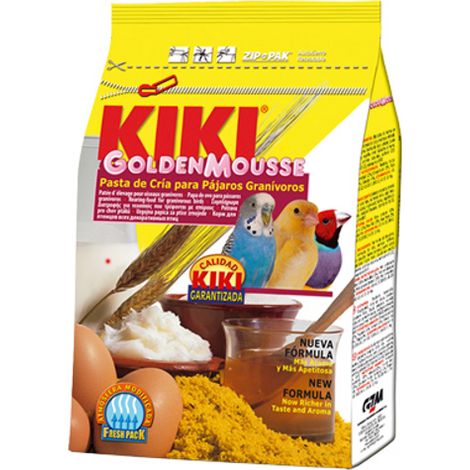 Kiki Golden Mousse - Pasta de Cría Amarilla para Pajaros Granivoros