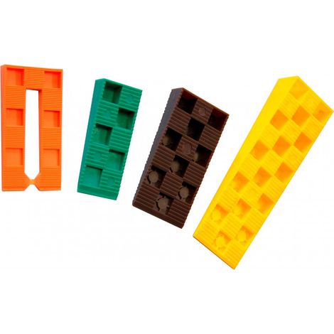 Probox de 245 cuñas EDMA - 60 naranja + 70 verde + 7 marrón + 40 amarillo - 188455 (1/3)