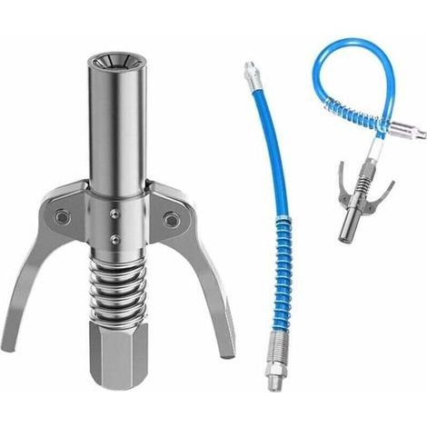 2X Coupler G pour Pompe à Graisse avec Tuyau Flexible.avec Tous Les Pistolets Graisseurs 1/8 Embout Pompe à Graisse. Coupleur pour Pompe à Graisse. Raccord de Pistolet à Graisse Compatible (1/4)