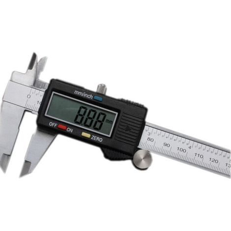 Pied a Coulisse, Pied à Coulisse Digital 150mm Acier Inoxydable Grand Écran LCD Précision Réglable 0.01mm, mm/inch conversion, Résiste aux Eclaboussures, Mesure de l'industrie domestique (1/3)
