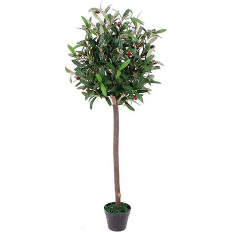 120cm Artificial Olive Bay Style Topiary Fruit Tree