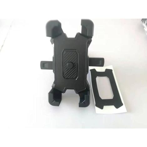 Support de téléphone pour guidon de vélo, moto, pince de téléphone portable pour téléphone portable 11/Phone 11 Pro Max, S9, S10 et plus 11,9 cm - 17,3 cm - Noir