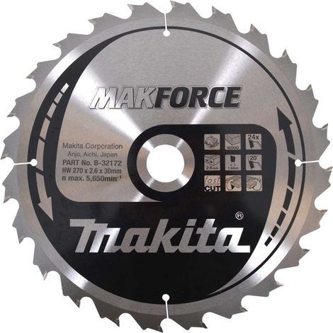 Makita - Sägeblatt Holz, 270x30 mm, 24 Zähne B-32172
