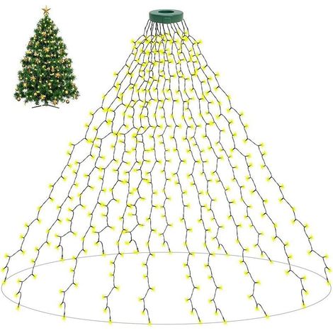 Lichterkette in kühlem Weiß, 2 m lang, 400 LEDs, 8 Leuchtmodi, Memory-Funktion, für drinnen und draußen geeignet, ideal für Fensterdekoration, Weihnachten, Hochzeiten, Geburtstage, Zuhause, Schlafzimm (1/4)