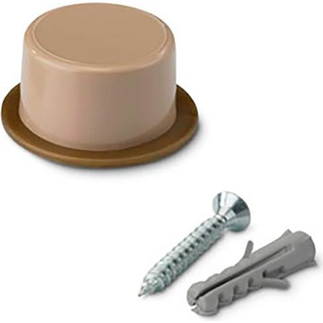 Tope de puerta con tornillo beige (Blíster 2 unidades) INOFIX (1/3)