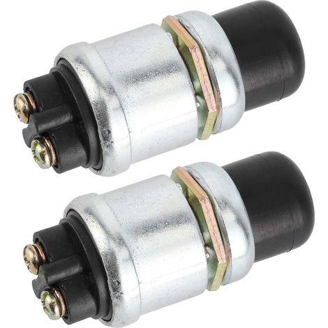 2Interrupteur Démarrage Moteur 2 Pièces Bouton Poussoir SPST Étanche 50A 12V Auto Bateau (1/5)
