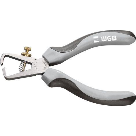 WGB Abisolierzange 10mm2 mit Feder und Stellschraube - Kabel Abisolierer 0,6-10mm2 mit 2K-Griff, Stahl verchromt (1/2)